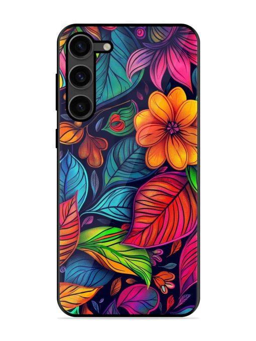 Rainbow Of Blooms Glossy Soft Edge Case for Samsung Galaxy S23 Plus (5G) Chachhi