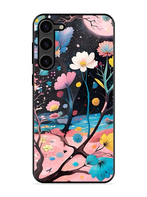 Cosmic Bloom Glossy Soft Edge Case for Samsung Galaxy S23 Plus (5G) Chachhi