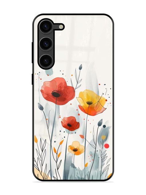 Poppy Fields Glossy Soft Edge Case for Samsung Galaxy S23 Plus (5G) Chachhi