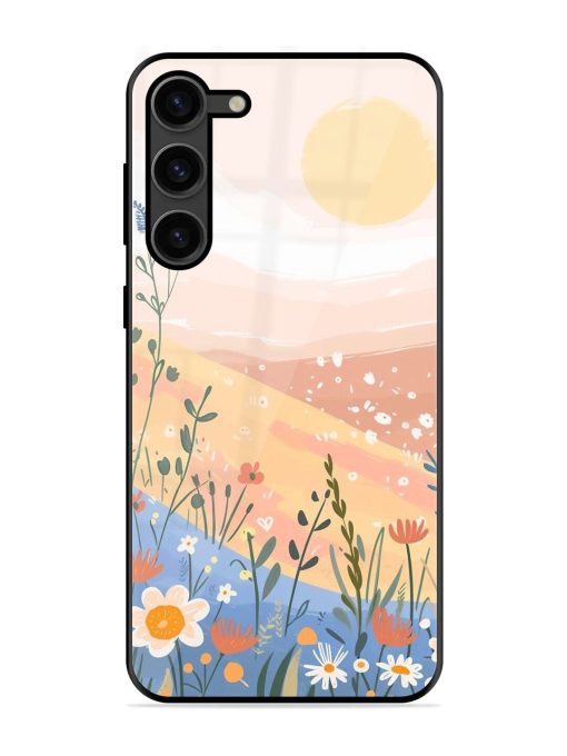 Golden Hour Blooms Glossy Soft Edge Case for Samsung Galaxy S23 Plus (5G) Chachhi