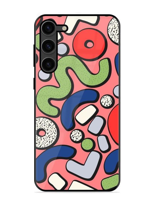 Groovy Geometric Shapes Glossy Soft Edge Case for Samsung Galaxy S23 Plus (5G) Chachhi