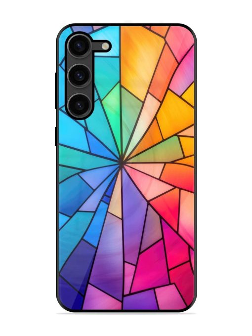 Stained Glass Kaleidoscope Of Colors Glossy Soft Edge Case for Samsung Galaxy S23 Plus (5G) Chachhi