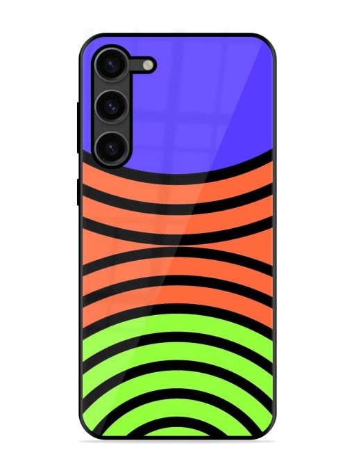 Psychedelic Stripe Symphony Glossy Soft Edge Case for Samsung Galaxy S23 Plus (5G) Chachhi