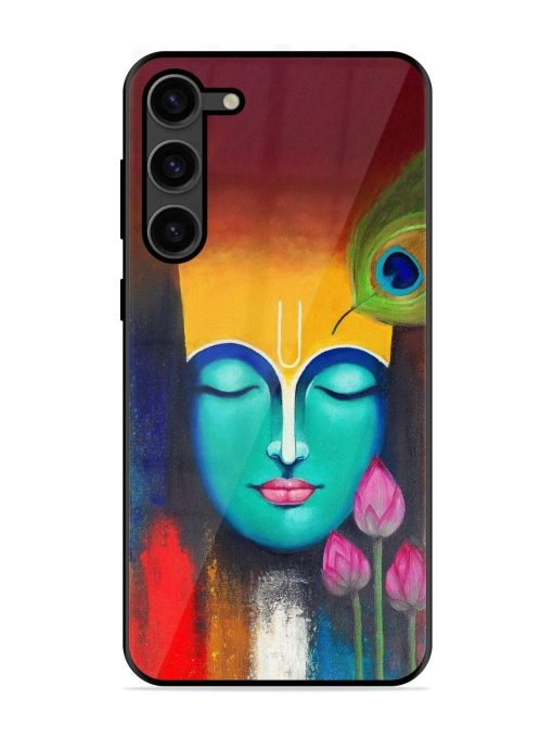 Divine Tranquility: The Face Of Krishna Glossy Soft Edge Case for Samsung Galaxy S23 Plus (5G) Chachhi