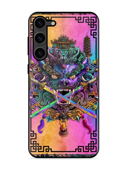 Psychedelic Fu Dog Tapestry Glossy Soft Edge Case for Samsung Galaxy S23 Plus (5G) Chachhi