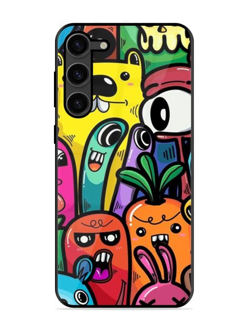 Whimsical Doodle Chaos Glossy Soft Edge Case for Samsung Galaxy S23 Plus (5G) Chachhi