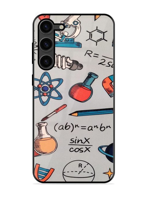 Science Doodle Delight Glossy Soft Edge Case for Samsung Galaxy S23 Plus (5G) Chachhi