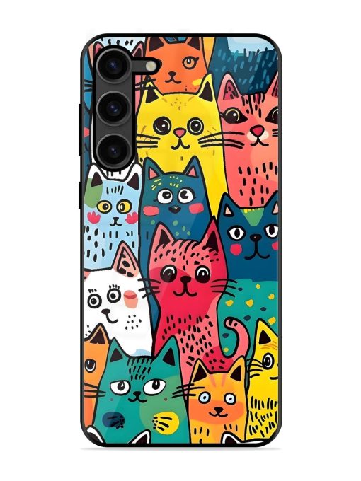 Feline Frenzy Glossy Soft Edge Case for Samsung Galaxy S23 Plus (5G)