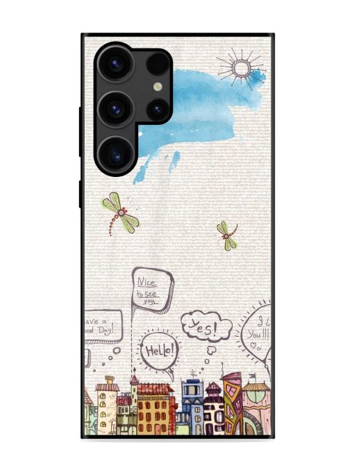 Doodle City Glossy Soft Edge Case for Samsung Galaxy S23 Ultra Chachhi