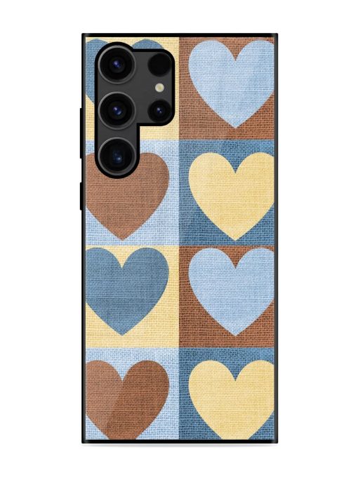 Hearts On Canvas Glossy Soft Edge Case for Samsung Galaxy S23 Ultra Chachhi