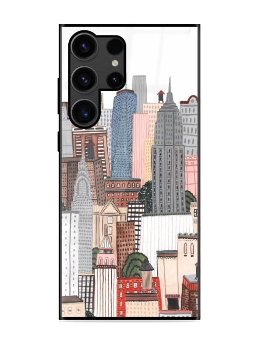 Cityscape Dreams Glossy Soft Edge Case for Samsung Galaxy S23 Ultra Chachhi