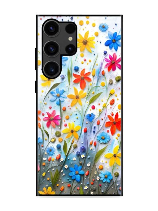 Vibrant Floral Glossy Soft Edge Case for Samsung Galaxy S23 Ultra