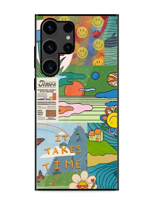 Groovy Vibes Glossy Soft Edge Case for Samsung Galaxy S23 Ultra Chachhi