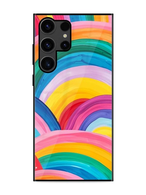 Rainbow Symphony Glossy Soft Edge Case for Samsung Galaxy S23 Ultra Chachhi