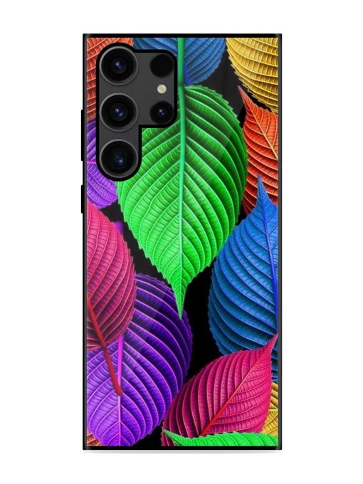 Rainbow Leaf Symphony Glossy Soft Edge Case for Samsung Galaxy S23 Ultra Chachhi