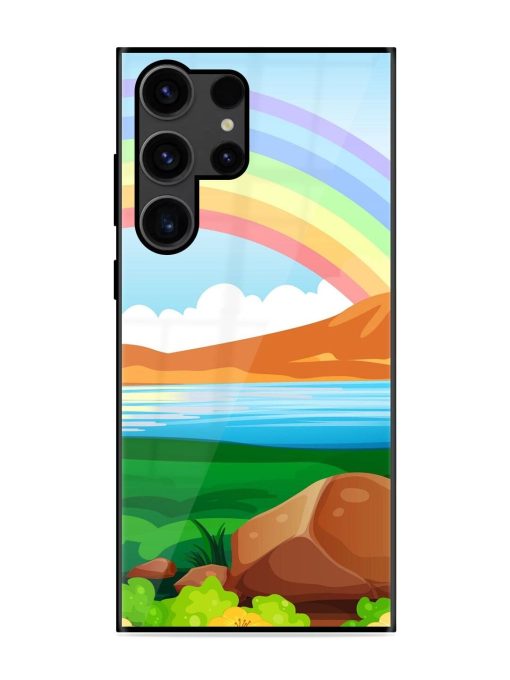 Rainbow Over The Lake Glossy Soft Edge Case for Samsung Galaxy S23 Ultra Chachhi