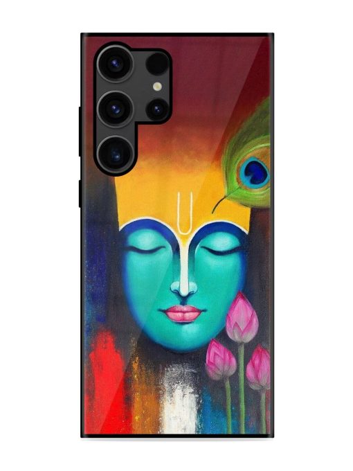 Divine Tranquility: The Face Of Krishna Glossy Soft Edge Case for Samsung Galaxy S23 Ultra Chachhi