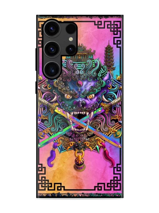 Psychedelic Fu Dog Tapestry Glossy Soft Edge Case for Samsung Galaxy S23 Ultra Chachhi