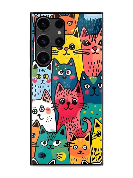 Feline Frenzy Glossy Soft Edge Case for Samsung Galaxy S23 Ultra Chachhi