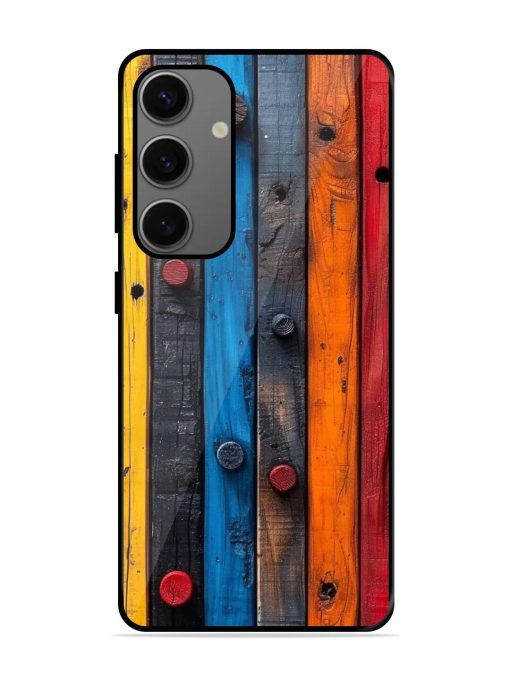 Rainbow Plank Glossy Soft Edge Case for Samsung Galaxy S24 (5G) Chachhi