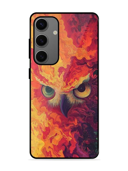 Fiery Owl Glossy Soft Edge Case for Samsung Galaxy S24 (5G) Chachhi