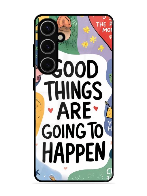 Uplifting Scribbles Glossy Soft Edge Case for Samsung Galaxy S24 Plus (5G) Chachhi