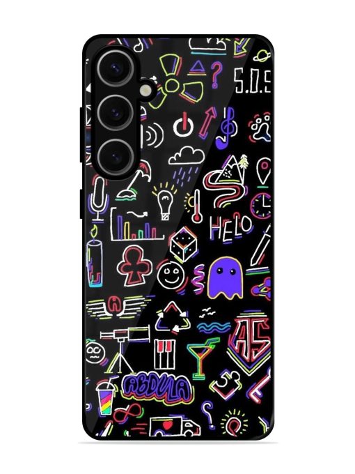 Neon Doodle Glossy Soft Edge Case for Samsung Galaxy S24 Plus (5G) Chachhi