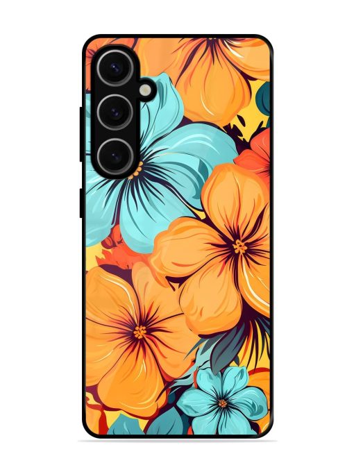 Tropical Bloom Glossy Soft Edge Case for Samsung Galaxy S24 Plus (5G) Chachhi