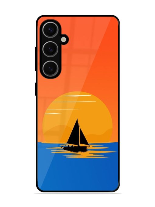 Sunset Sail Glossy Soft Edge Case for Samsung Galaxy S24 Plus (5G) Chachhi