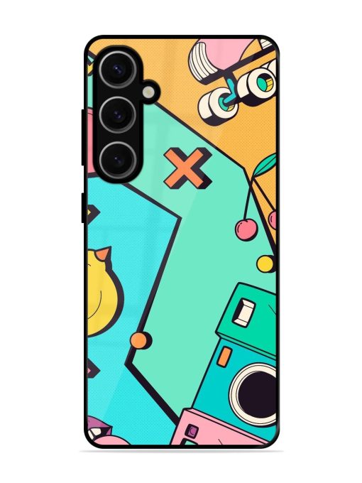 Retro Remix Glossy Soft Edge Case for Samsung Galaxy S24 Plus (5G) Chachhi