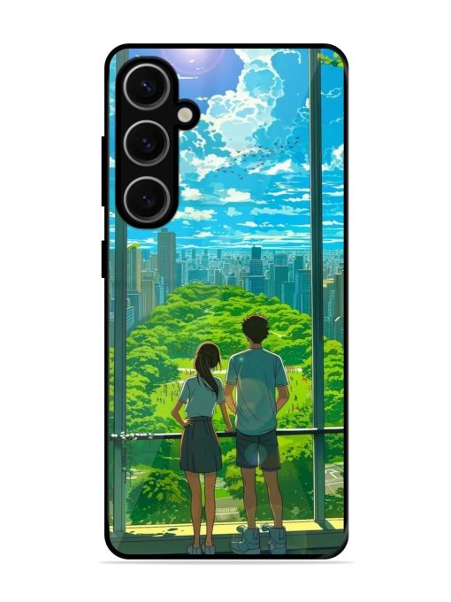 Cyberpunk Dreamscape Glossy Soft Edge Case for Samsung Galaxy S24 Plus (5G) Chachhi