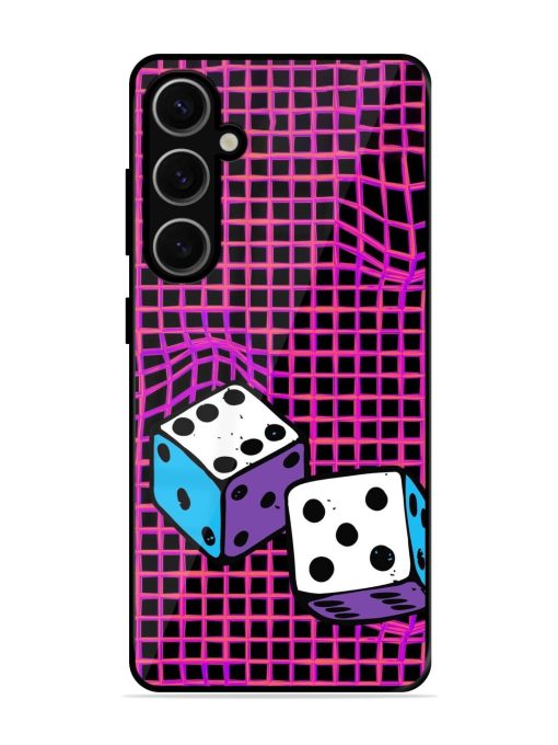 Glitched Dice Glossy Soft Edge Case for Samsung Galaxy S24 Plus (5G) Chachhi