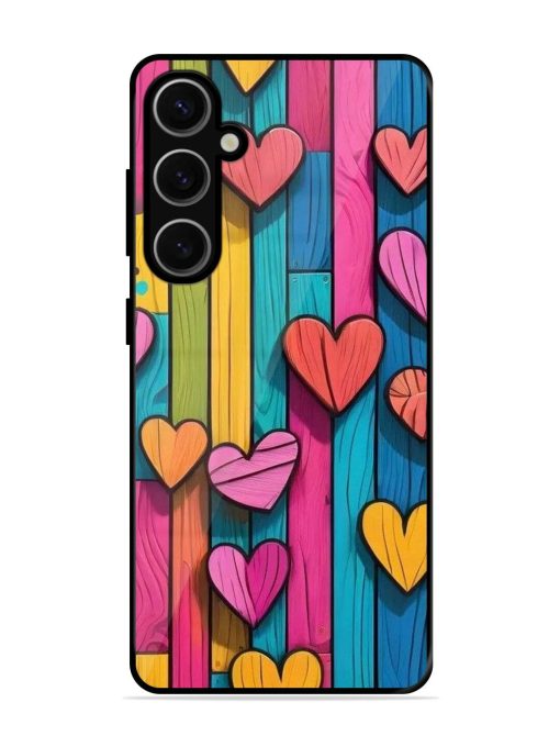 Rainbow Of Hearts Glossy Soft Edge Case for Samsung Galaxy S24 Plus (5G) Chachhi