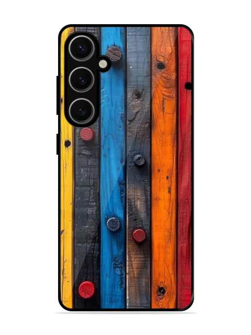 Rainbow Plank Glossy Soft Edge Case for Samsung Galaxy S24 Plus (5G)