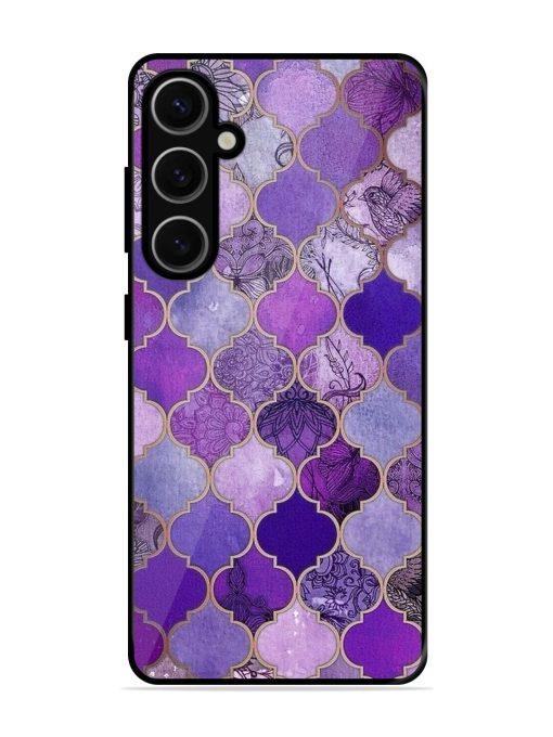 Purple Mosaic Magic Glossy Soft Edge Case for Samsung Galaxy S24 Plus (5G) Chachhi