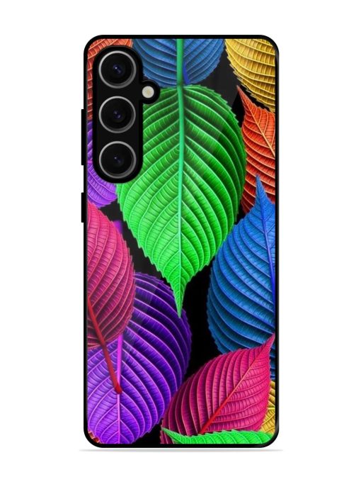 Rainbow Leaf Symphony Glossy Soft Edge Case for Samsung Galaxy S24 Plus (5G) Chachhi