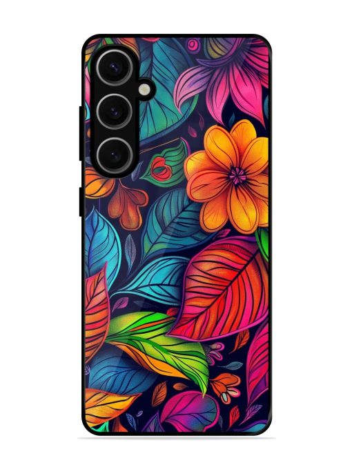 Rainbow Of Blooms Glossy Soft Edge Case for Samsung Galaxy S24 Plus (5G) Chachhi