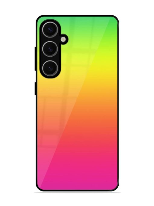 Rainbow Gradient Glossy Soft Edge Case for Samsung Galaxy S24 Plus (5G) Chachhi