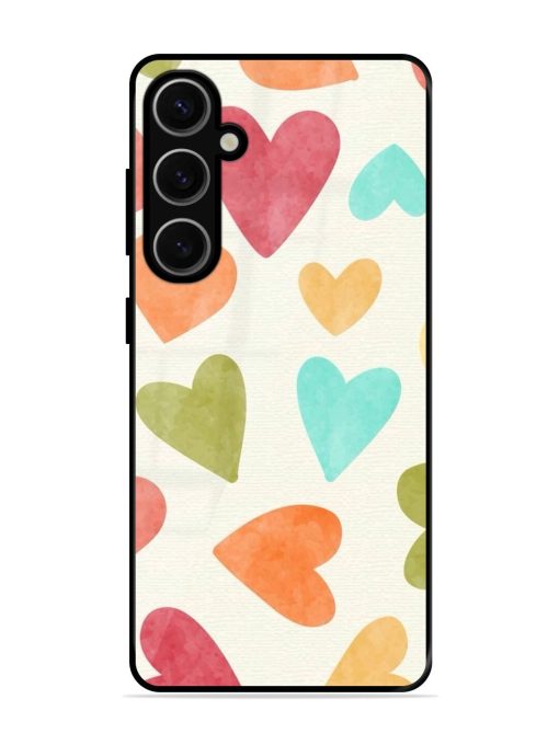 Watercolor Hearts Glossy Soft Edge Case for Samsung Galaxy S24 Plus (5G) Chachhi