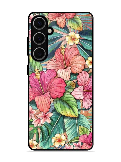 Tropical Tapestry Glossy Soft Edge Case for Samsung Galaxy S24 Plus (5G) Chachhi