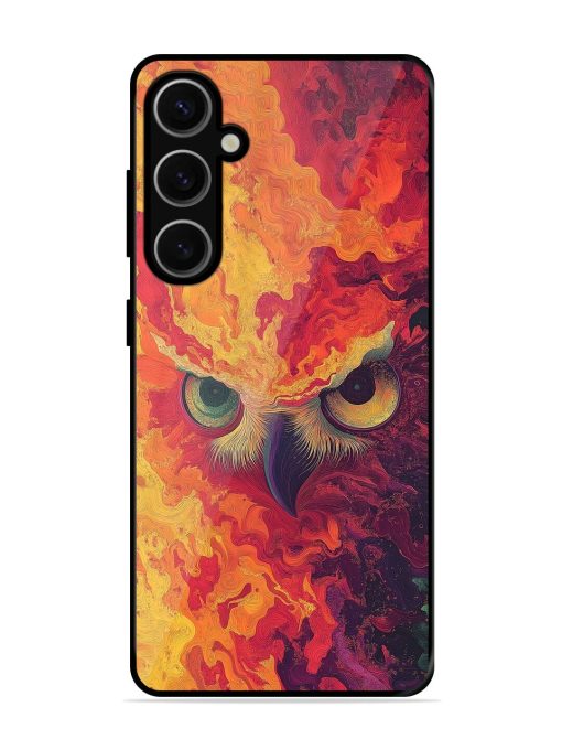 Fiery Owl Glossy Soft Edge Case for Samsung Galaxy S24 Plus (5G) Chachhi