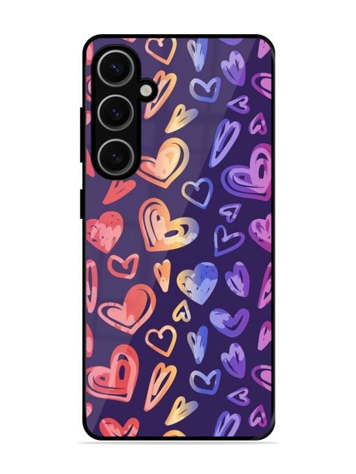 Rainbow Hearts Glossy Soft Edge Case for Samsung Galaxy S24 Plus (5G) Chachhi