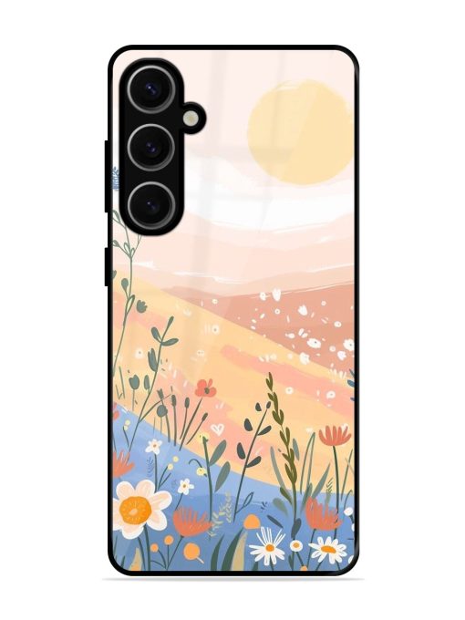 Golden Hour Blooms Glossy Soft Edge Case for Samsung Galaxy S24 Plus (5G) Chachhi