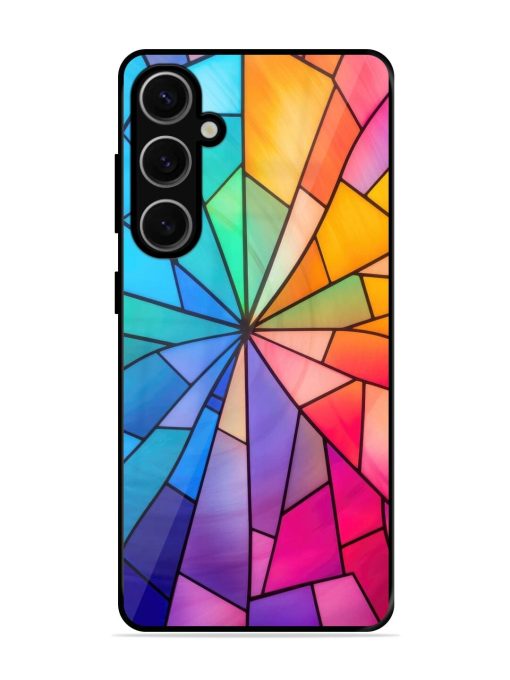 Stained Glass Kaleidoscope Of Colors Glossy Soft Edge Case for Samsung Galaxy S24 Plus (5G)