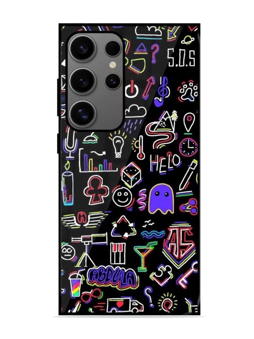 Neon Doodle Glossy Soft Edge Case for Samsung Galaxy S24 Ultra (5G) Chachhi