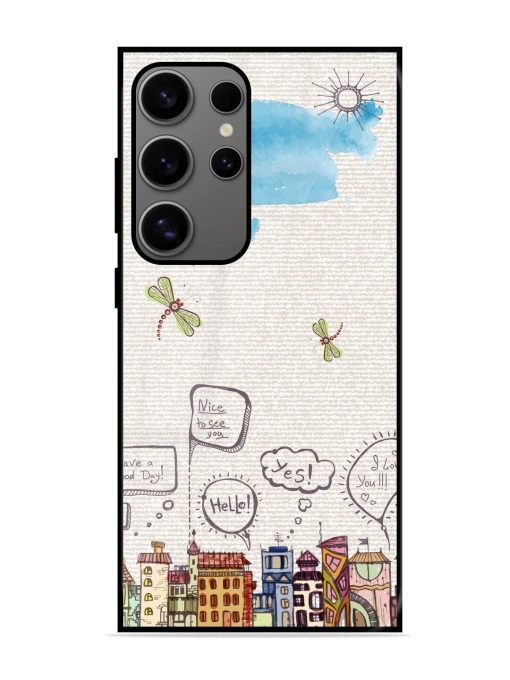 Doodle City Glossy Soft Edge Case for Samsung Galaxy S24 Ultra (5G) Chachhi