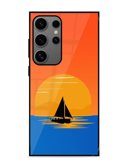 Sunset Sail Glossy Soft Edge Case for Samsung Galaxy S24 Ultra (5G) Chachhi