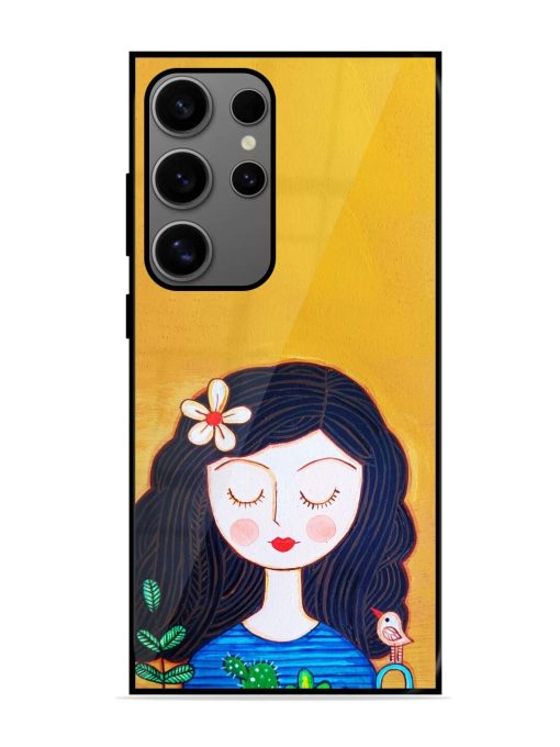 Girl Illustration Glossy Soft Edge Case for Samsung Galaxy S24 Ultra (5G) Chachhi