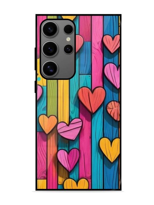 Rainbow Of Hearts Glossy Soft Edge Case for Samsung Galaxy S24 Ultra (5G) Chachhi