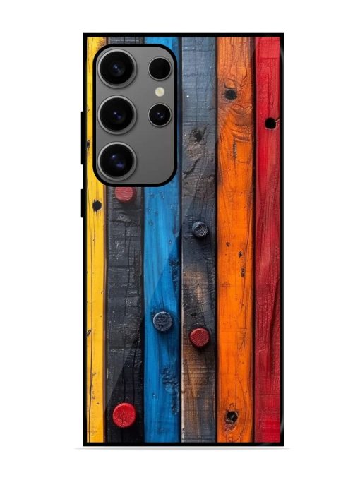 Rainbow Plank Glossy Soft Edge Case for Samsung Galaxy S24 Ultra (5G) Chachhi